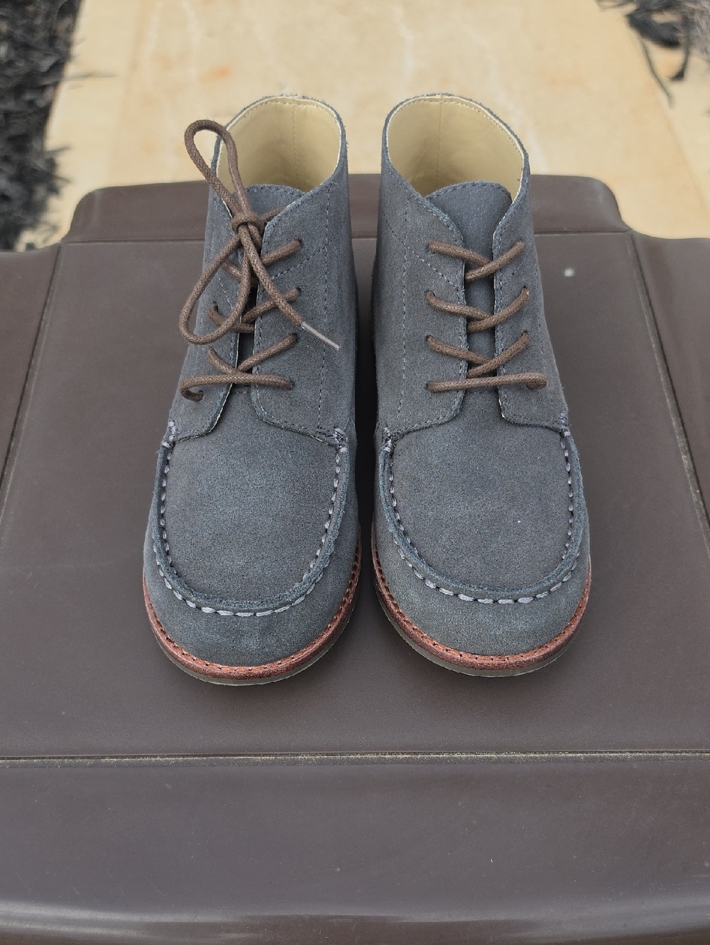 Janie And Jack Suede Chukka Boot Gray Size 1